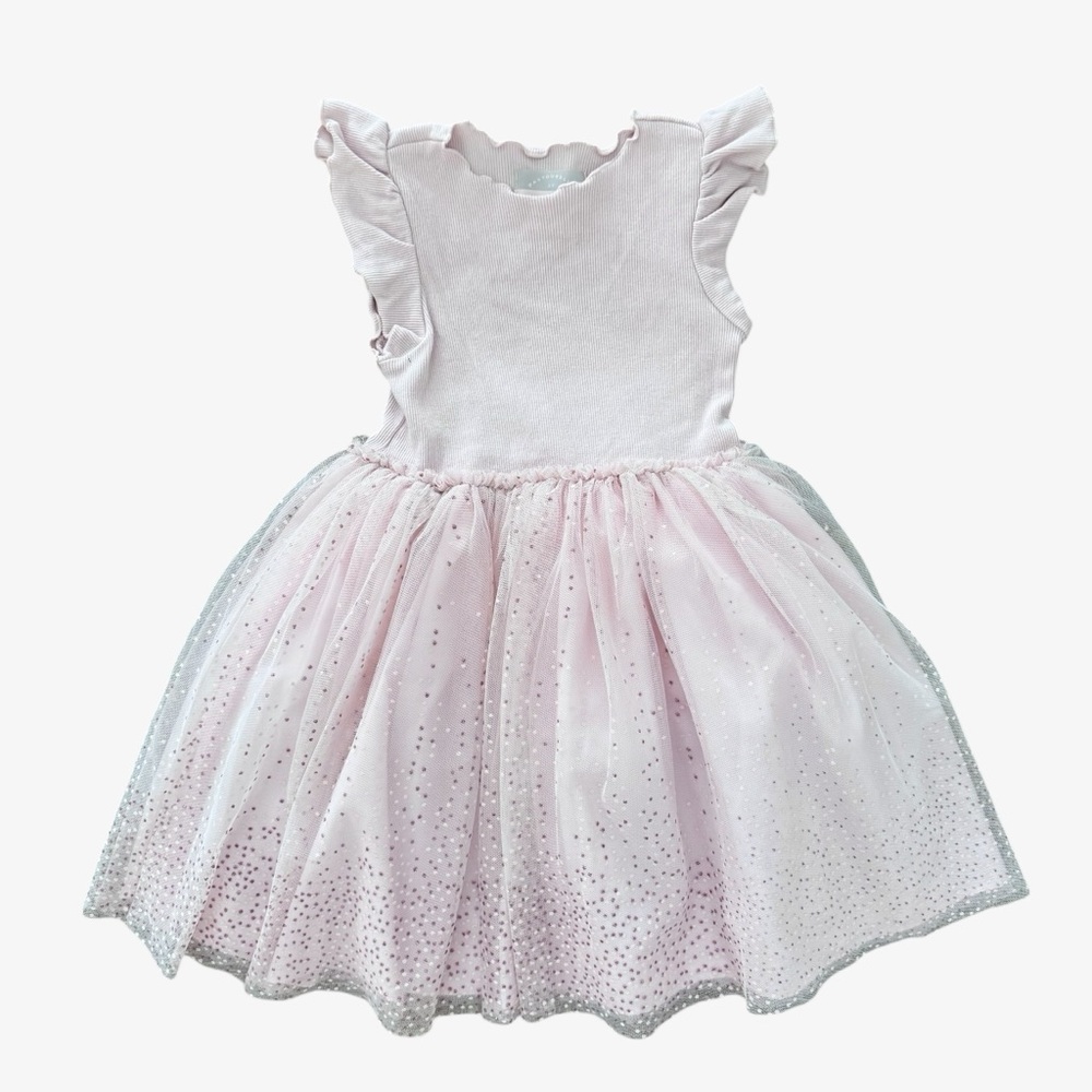 Pastourelle by Pippa & Julie Light Pink Glittery Tulle Dress 4